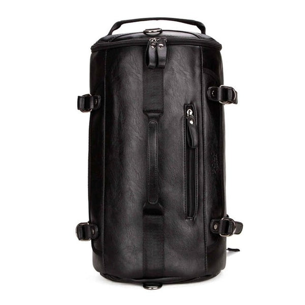 VICUNA POLO Round Leather Mens Travel Bag