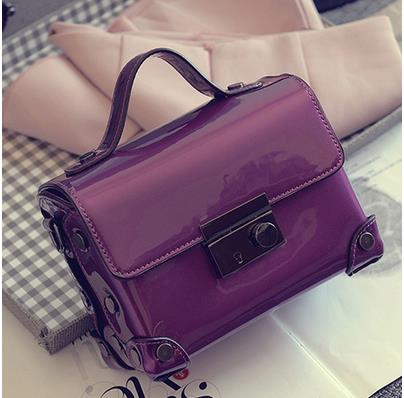 pu leather pvc jelly mini crossbody messenger bag