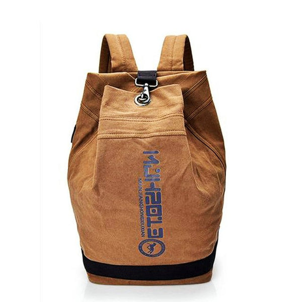 Canvas bucket gym bag