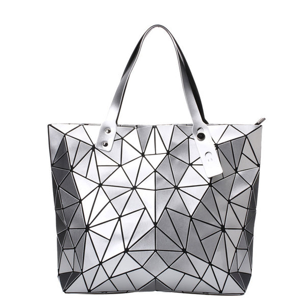 Geometry Hologram Top-Handle Bag
