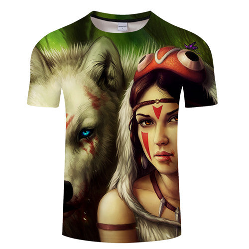 Princess Mononoke wider By JojoesArt 3D Print t shirt