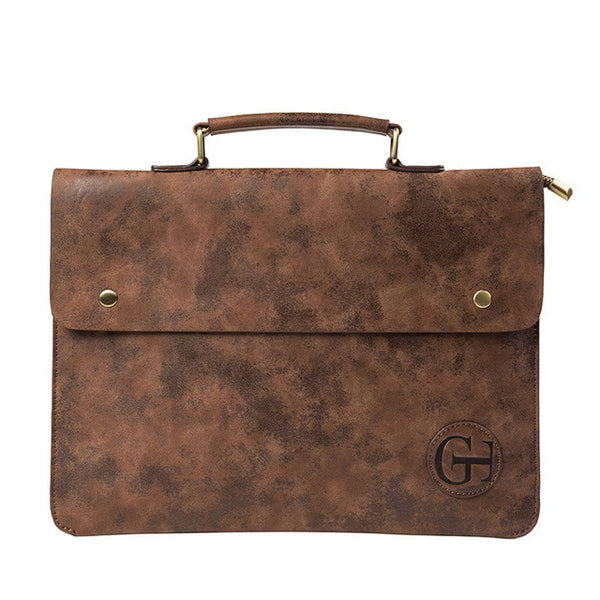 Vintage PU Leather Men Laptop Bags