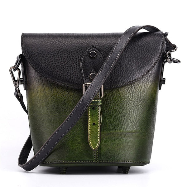 Y-IQIAN Retro luxury fashion Genuine Leather Women Messenger Bag