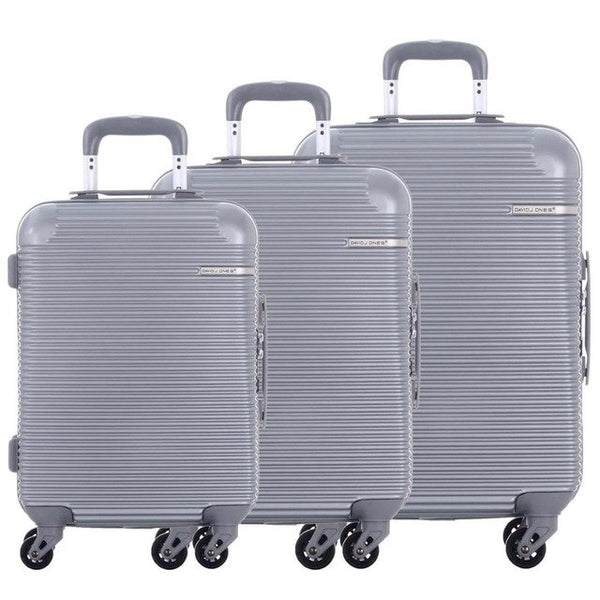 DAVIDJONES wheel travel 3 piecevintage suitcase