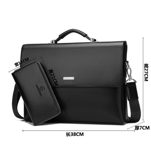 Retro Tote PU Leather Laptop Bag