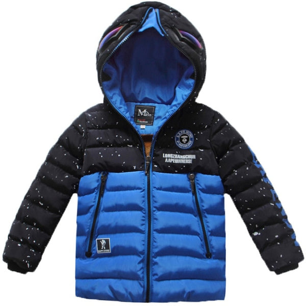 Winter Coat Kids Hooded cartoon padded Velvet Jacket