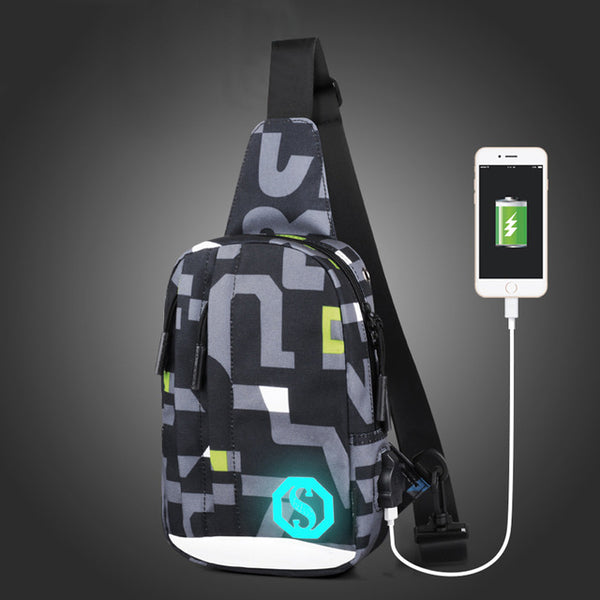 Aelicy Oxford Men Chest Pack Single Shoulder Strap bag