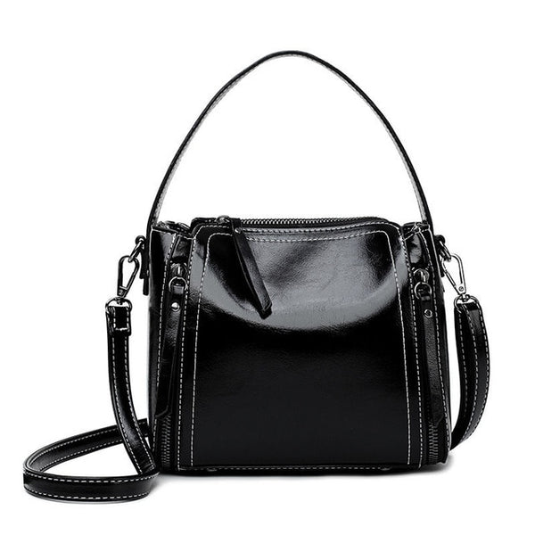Oil Wax PU leather Women Bags