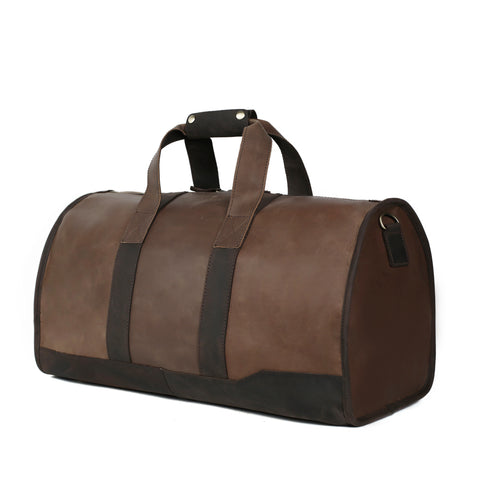 ROCKCOW Genuine Leather Travel Bag