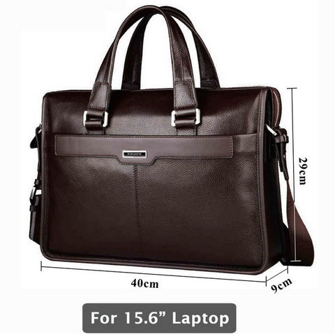 Genuine leather laptop bag