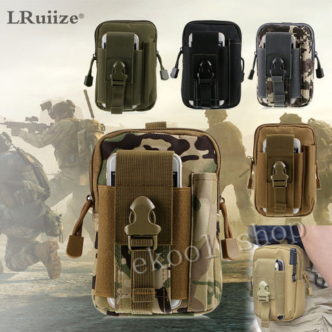 LRuiize Men's Bag Army Tactical Soft waist Phone Case