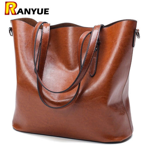 Bolsas Feminina PU Oil Wax Leather Women Bag