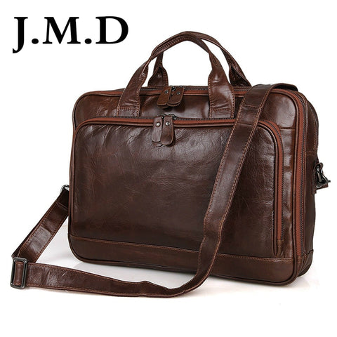 J.M.D Classic 100% Genuine Leather Men's Laptop Bag