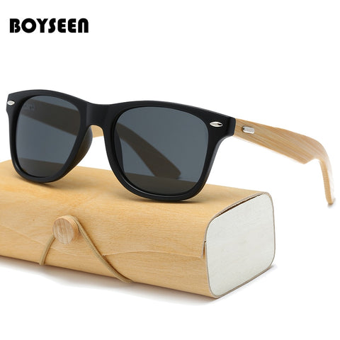 BOYSEEN Retro Wood Sunglasses
