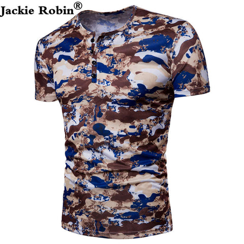 Male Short Sleeved Printed Casual T-Shirts