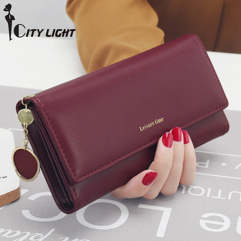 Women Multi-functional  leather purse