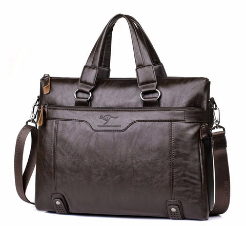 Men Business Leather  Laptop bags