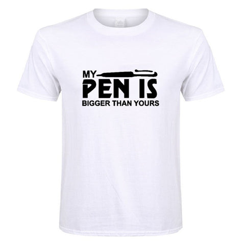 My Pen Is Bigger Than Yours Humorous Creative Novelty Mens T Shirt