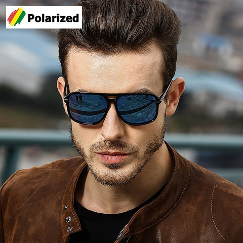 JackJad Square Aviation Style Polarized Sunglasses