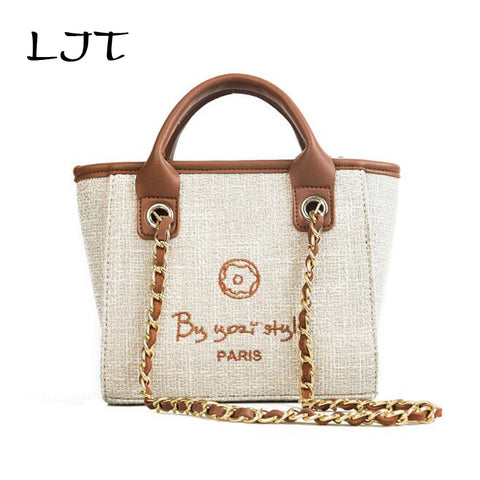 Luxury Canvas Chain  Women Handbags