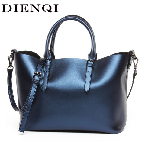 DIENQI Genuine Leather Handbag