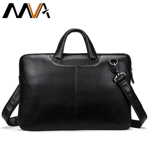 MVA Men  Genuine Leather Laptop Bag