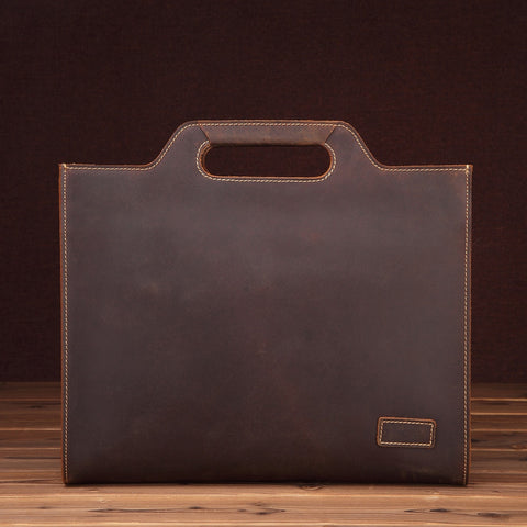 Simple cowhide commercial  Laptop Bag