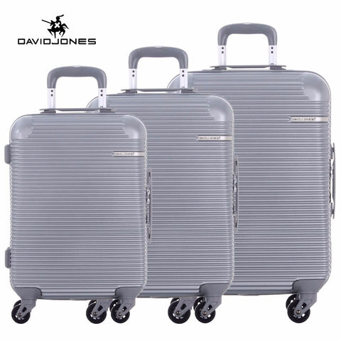 DAVIDJONES wheel travel 3 piecevintage suitcase