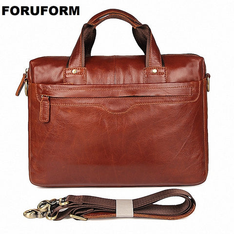 Genuine Leather Laptop Tote Bag