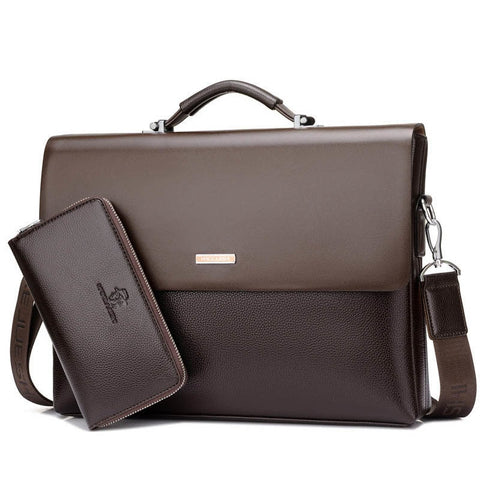 Retro Tote PU Leather Laptop Bag