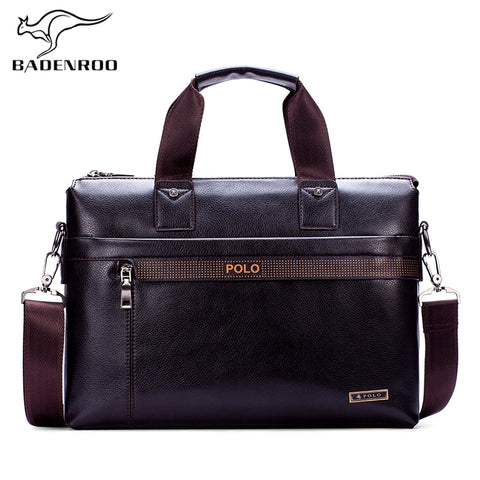 Badenroo Polo Male Leather Laptop Bag
