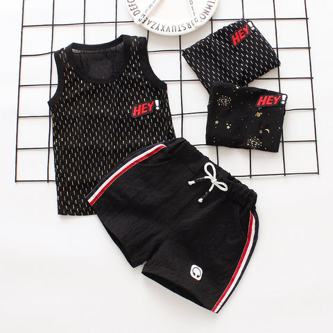 BibiCola Summer Baby Boys Vest + Shorts Clothing Sets