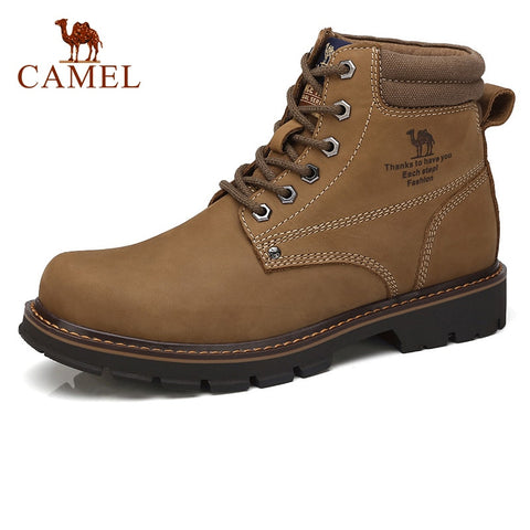 CAMEL Men's  Genuine Leather Martin Boats